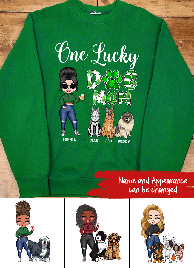 Dog Mom - Personalized Shirt - Gift For Dog Mom - Cartoon Girl