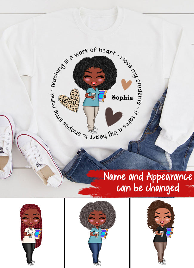 Teaching Is a Work of Heart Shirt, Teacher Gift, Teacher Shirt, Elementary School Teacher Shirt, Kindergarten Teacher Shirt, School Shirt