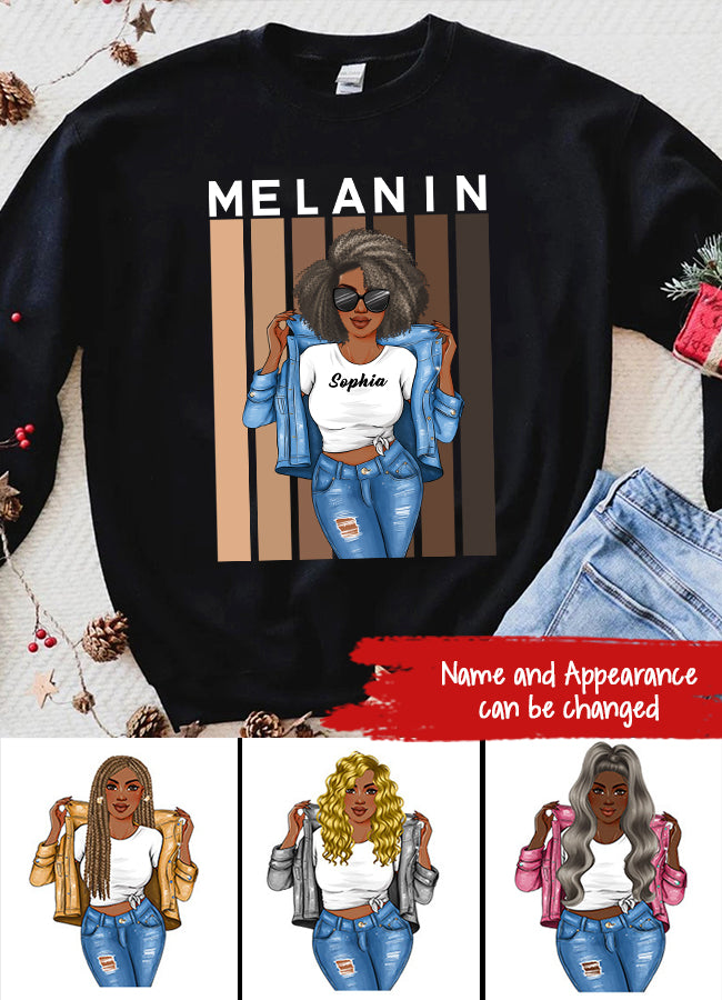 Melanin Shades Black Pride Short-Sleeve Unisex T-Shirt