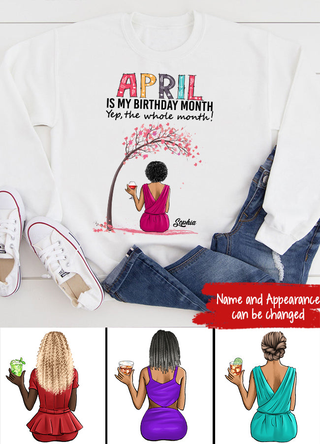 April Birthday Shirt, Custom Birthday Shirt, Queens Born In April, April Birthday Gifts, April shirts for Woman