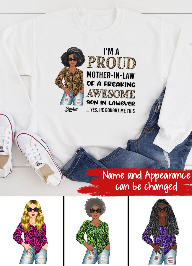 Custom Mothers Day Shirt, Mother In Law Shirt, Personalized Mothers Day Shirts, Mothers Day Shirt, Mother&#39;s Day Gifts For Mother In Law, Awesome Mother In Law T Shirt Mother Day Gift