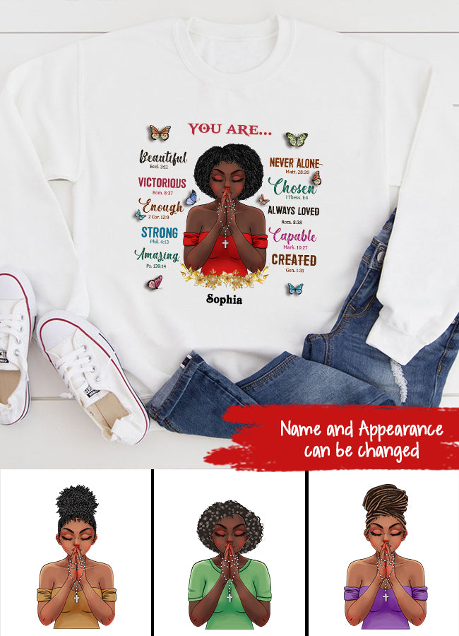 God Says You Are Shirt, Black Women Shirt, Black Girl Shirt, Black Girl You Are Beautiful Shirt, You Are Strong, You Are Enough