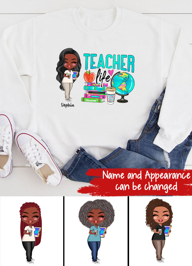 Teacher Life - Personalized Shirt - Gift For Teacher - Cartoon Teacher