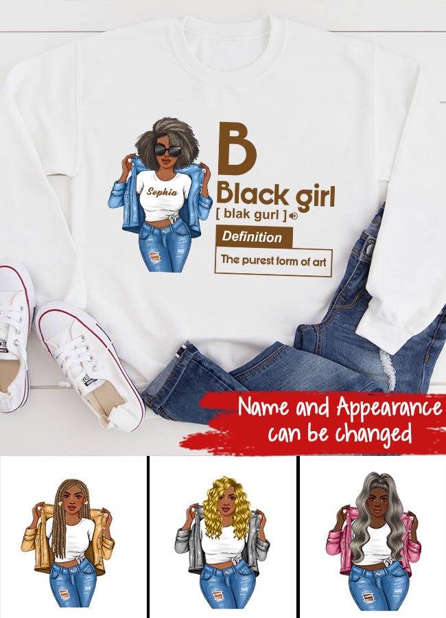 Black Girl Defined Shirt, College Gift, HBCU, Girls Trip, Personalized Gift, Black girl Shirt.