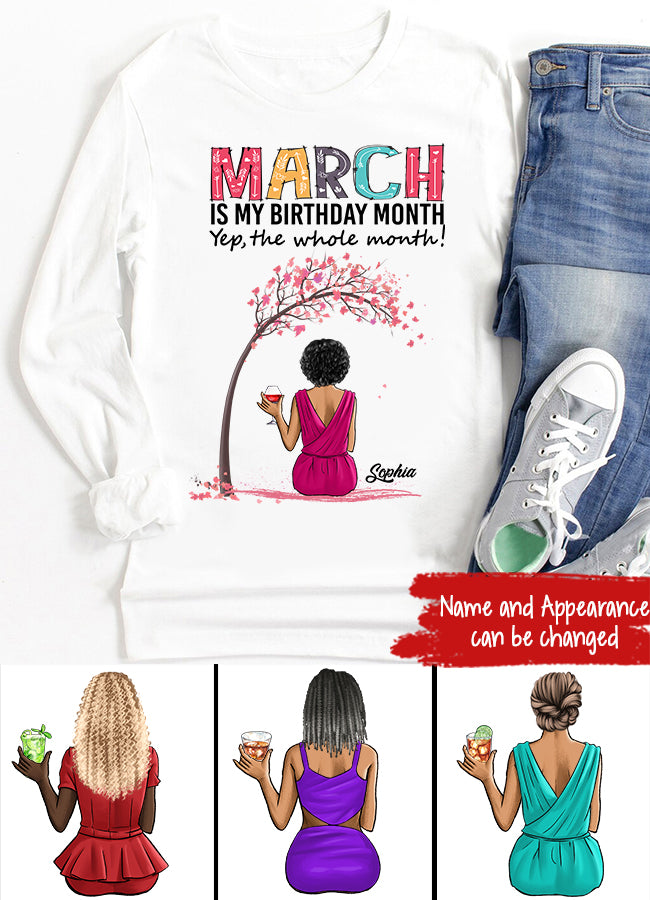 March Birthday Shirt, Custom Birthday Shirt, Queens Born In March, March Birthday Gifts, March shirts for Woman