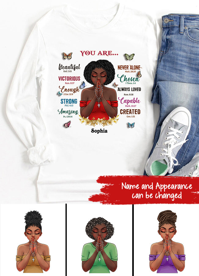 God Says You Are Shirt, Black Women Shirt, Black Girl Shirt, Black Girl You Are Beautiful Shirt, You Are Strong, You Are Enough