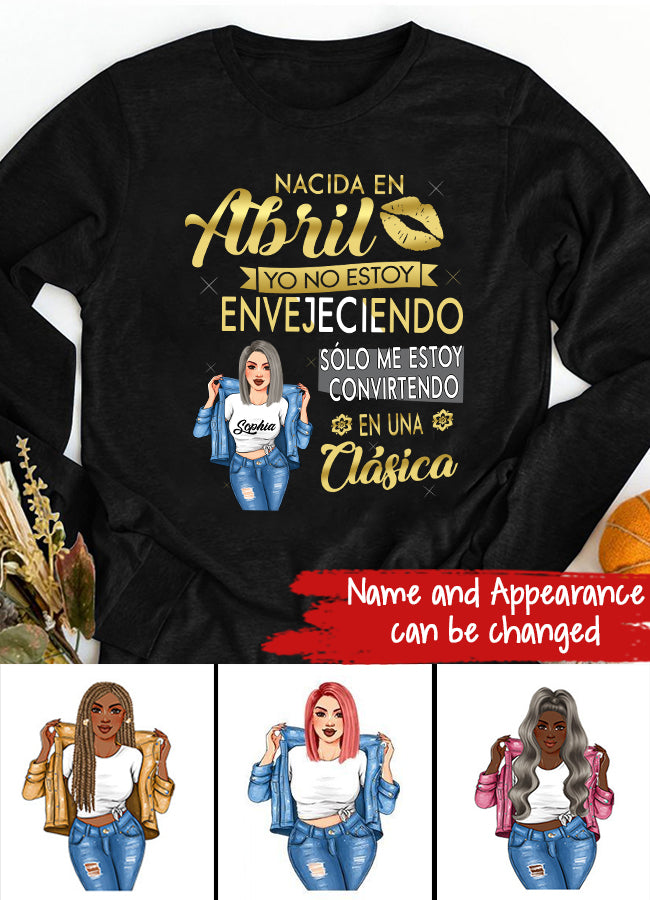 Camisa De Cumpleaños De Abril, Camisa De Cumpleaños Personalizada, Reinas Nacidas En Abril, Regalos De Cumpleaños De Abril, Camisas De Abril Para Mujeres