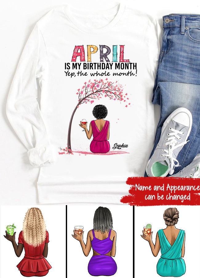 April Birthday Shirt, Custom Birthday Shirt, Queens Born In April, April Birthday Gifts, April shirts for Woman