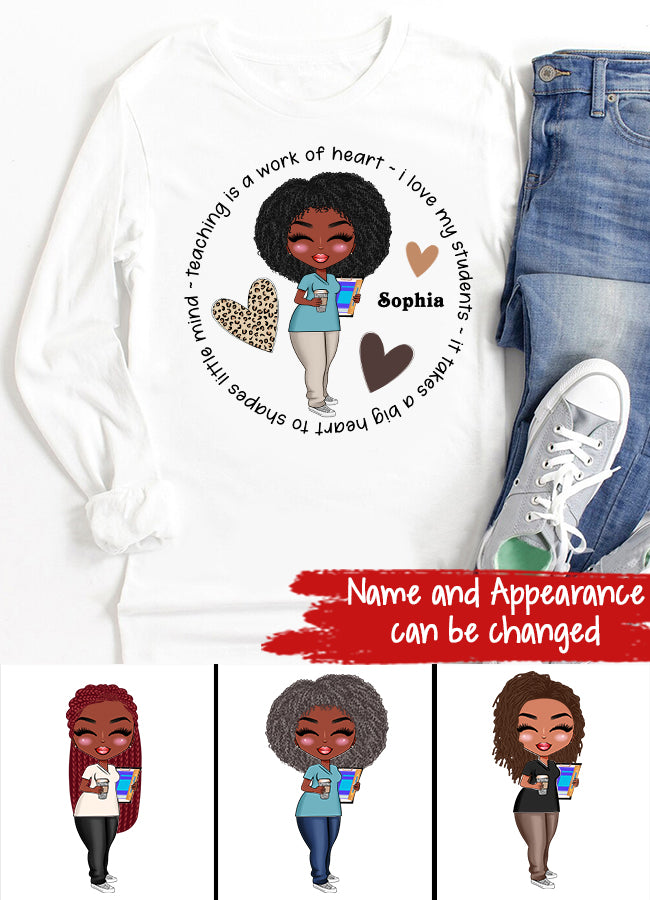 Teaching Is a Work of Heart Shirt, Teacher Gift, Teacher Shirt, Elementary School Teacher Shirt, Kindergarten Teacher Shirt, School Shirt