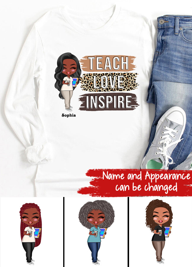 Inspirational Teacher Shirts, Teach Love Inspire Shirt, Back To School Shirt, First Grade Teacher Shirts, Teacher Appreciation Shirt