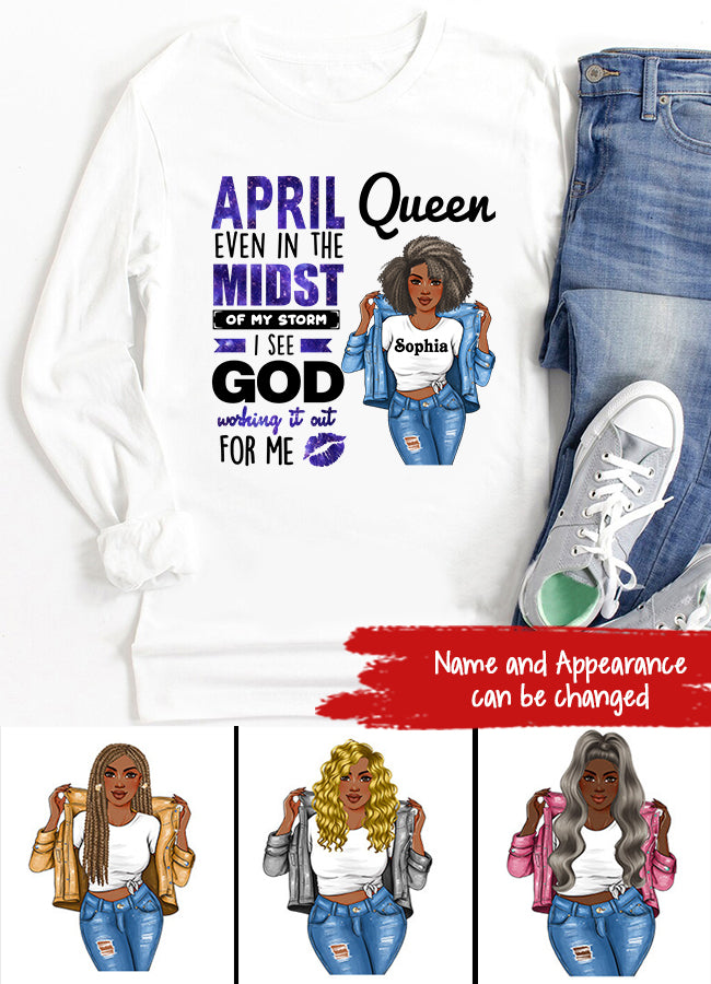 April Birthday Shirt, Custom Birthday Shirt, Queens Born In April, April Birthday Gifts, April shirts for Woman