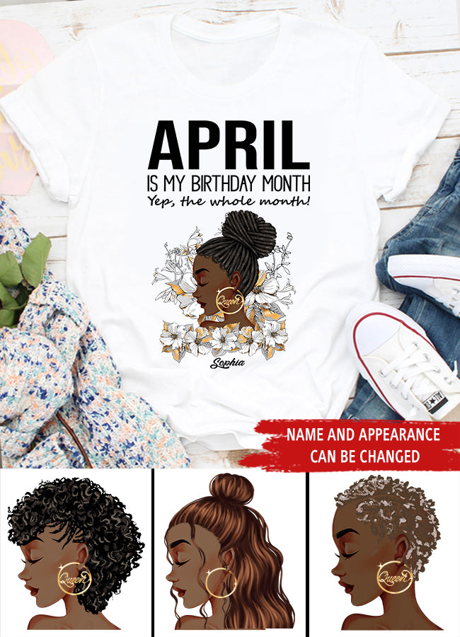 April Birthday Shirt, Custom Birthday Shirt, Queens Born In April, April Birthday Gifts, April shirts for Woman