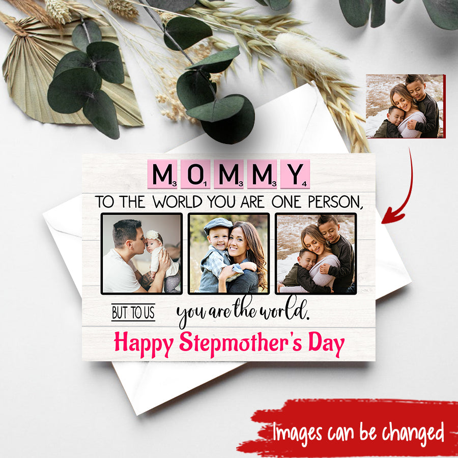 Custom Mothers Day Card, Stepmom Mothers Day Card,  Mother's Day Gift Cards, Happy Mothers Day Card, Mom's Card,  Mother's Day Gift From Daughter - Mother Day Gift