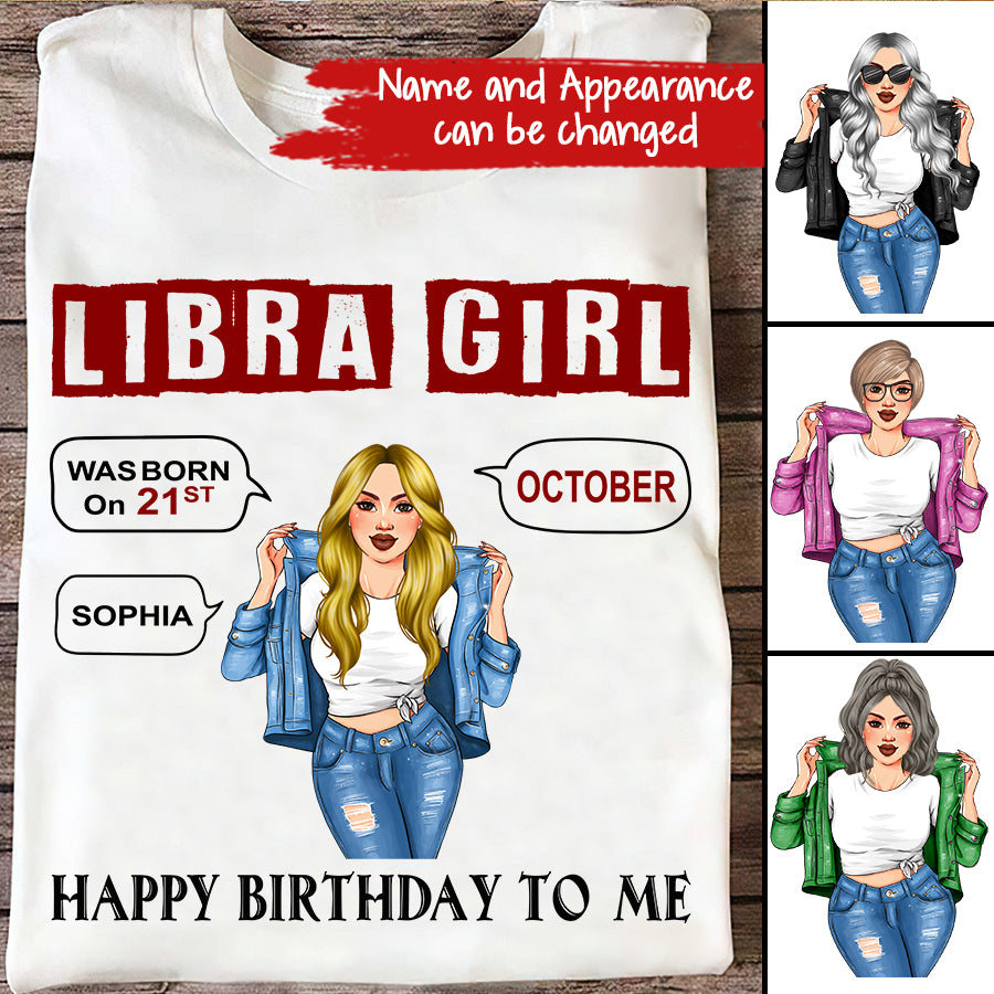 Custom Birthday Shirt, Libra Zodiac t shirt, Libra Birthday shirt, Libra t shirts for ladies, Libra queen t shirt, Libra Queen Birthday Shirt