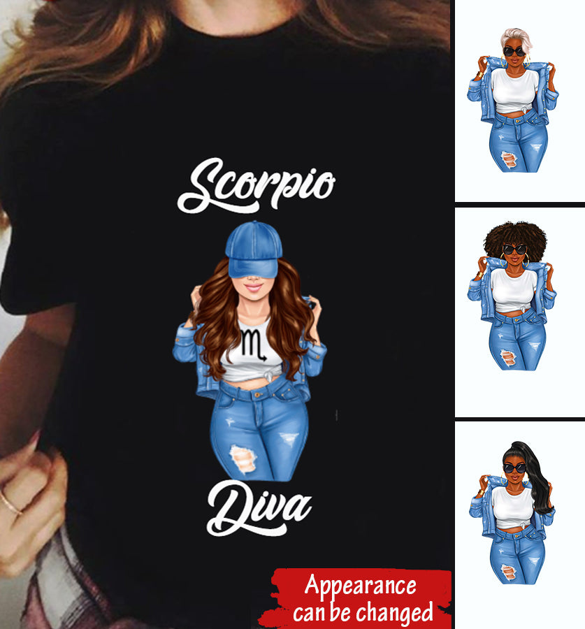 Personalized Scorpio shirt, Scorpio Birthday T Shirt, customize birthday shirt for woman