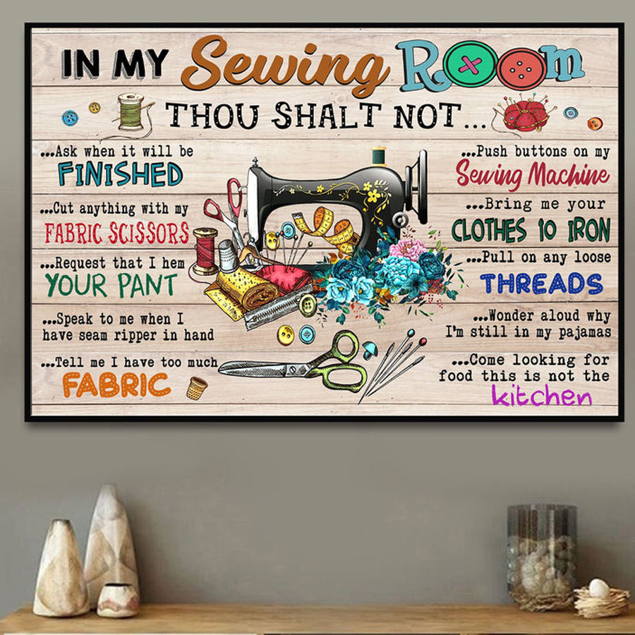 Sewing room poster, Sewing Gift, Craft Room, Gift For Women, Wall Art Decor, Home Decor