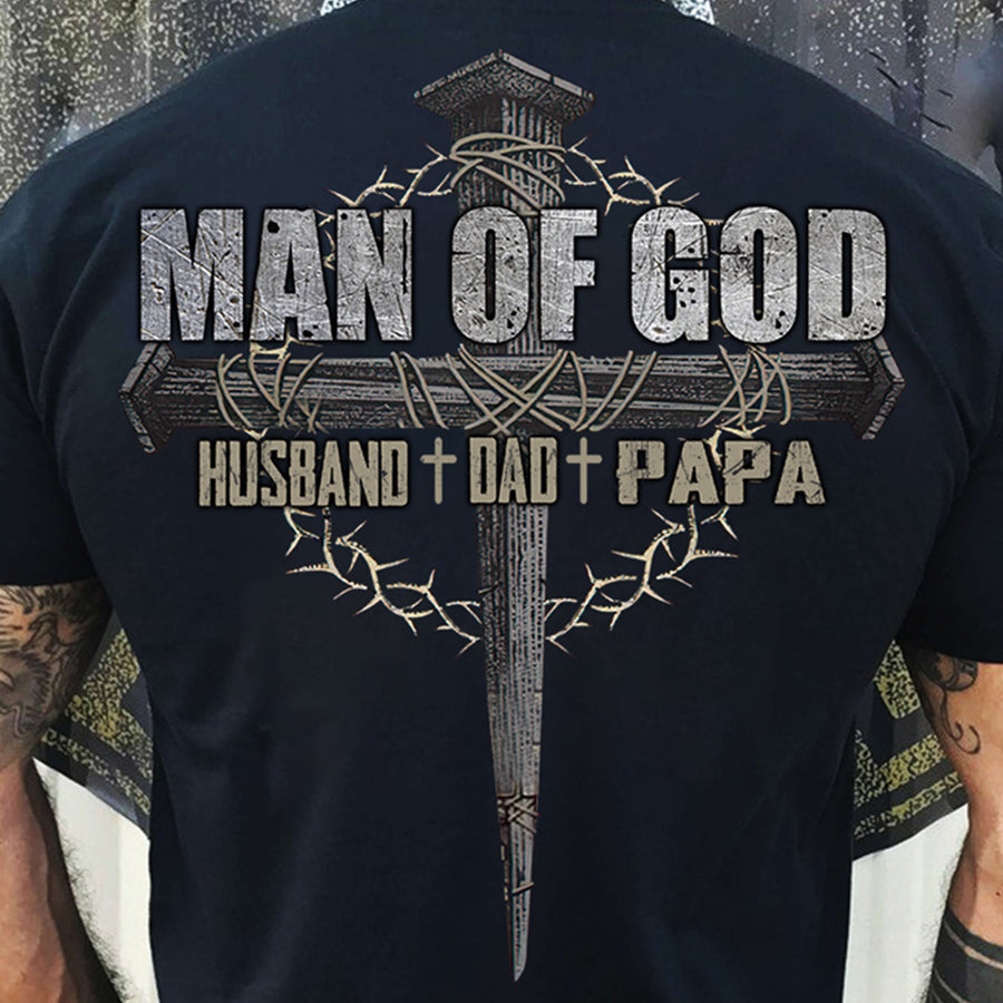 Father&#39;s Day T Shirts, Grandpa Shirt, Fathers Day Shirts For Dad, God Shirts, Man Of God, Father Day Gift